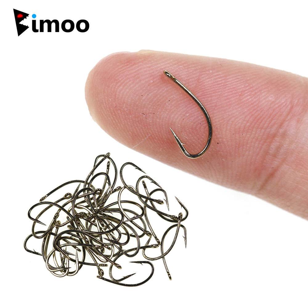 Fishing Hook Barbless - Bimoo 50/100/200PCS # 12 ~ #